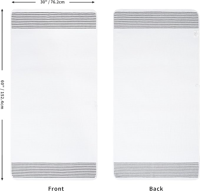 MICROFI New Microfiber Waffle Bath Towels, 2 Pieces, Soft, Absorbent, Fast Drying, Lint Free 430 GSM (White Striped)