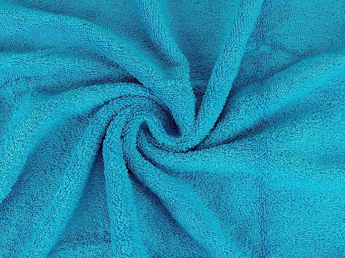 CASA COPENHAGEN Solitaire 6Pcs 100% Egyptian Cotton Large Designer Towels Gift Set- Teal, 600GSM, 2Bath 2Hand 2Washcloths, Bath Towels for Bathroom Set for Women & Men