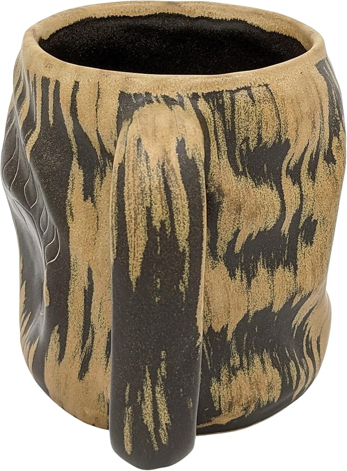 One (1) MARA STONEWARE COLLECTION - 20 Oz. Rock Art Coffee Cup Collectible Dinner Mug - Bear & Wolf Paws by Mara Stoneware