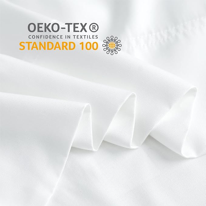 BEDELITE King Size Pillow Cases Set of 2, Rayon Derived from Bamboo, Cooling Pillow Cases for Hot Sleepers & Night Sweats, Breathable and Silky Soft Envelope Pillowcases(White, 20"x36")