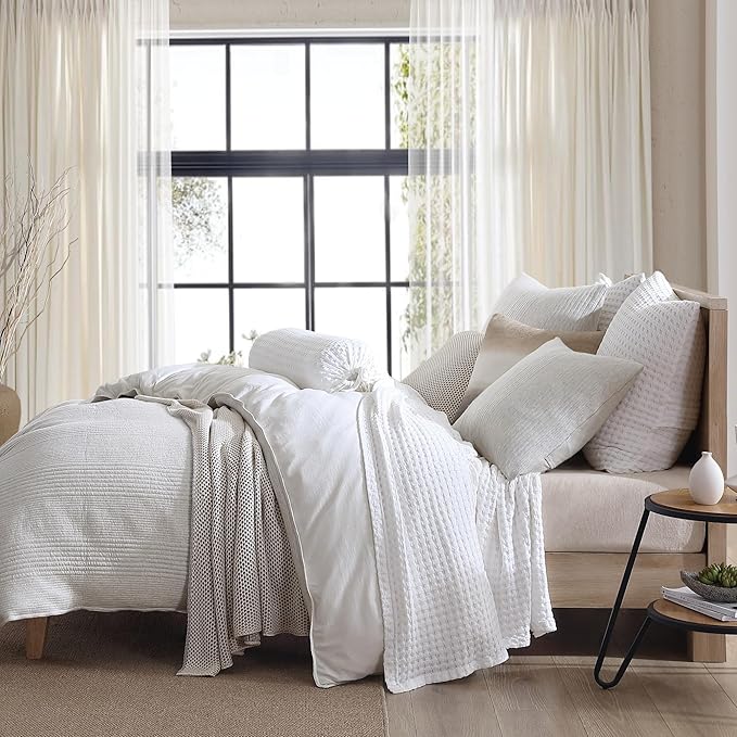 Duvet Cover Set - King, Soft Jersey Knit Bedding - 3 Piece - Heathered Gray