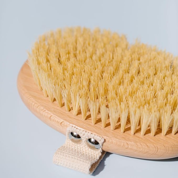 LA SALT CO Dry Brushing Body Brush, Exfoliating Body Scrubber for Dry Skin, Plant-Based with Sisal Bristles