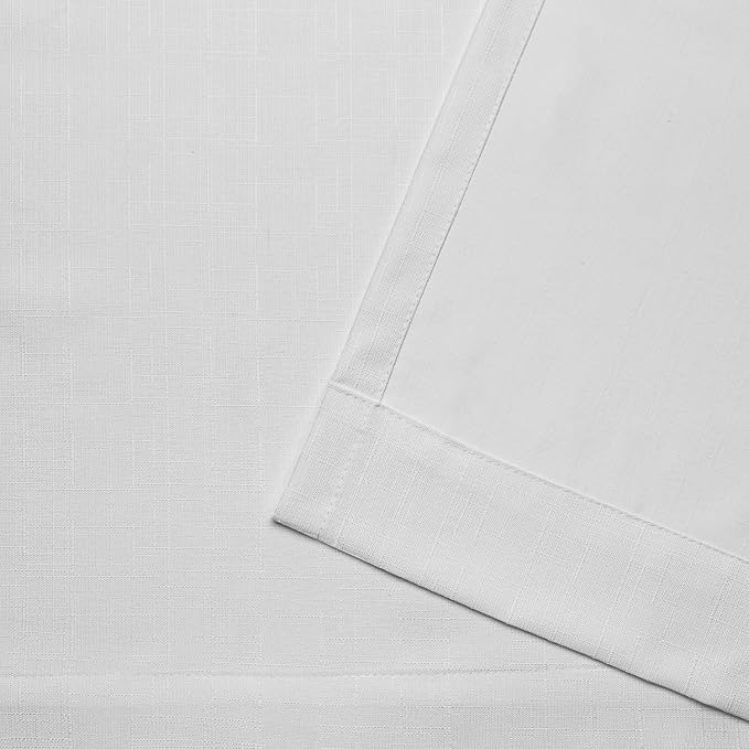 Exclusive Home Loha Linen Grommet Top Curtain Panel Pair, 54"x108", Winter White (Pack of 3)