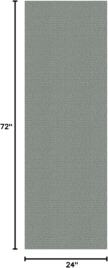 EARTHALL Washable Runner Rug 2x6 Ft Non Slip Runners for Hallways Cotton Rubber Backed Kitchen Runner Braided Indoor Floor Carpet Runners for Entryway, Hallway, Kitchen, Bedroom, Green/Grey