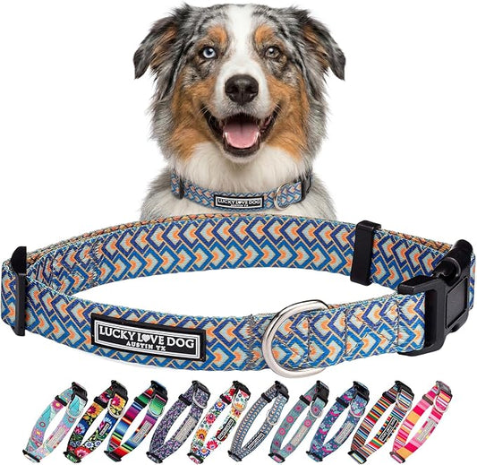 Lucky Love Dog Collars, Comfortable, Soft, Cute Dog Collar for Medium Dogs, Murphy, Medium