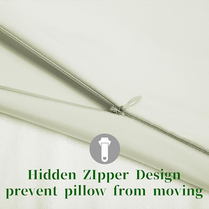 100% Mulberry Silk Pillowcase for Hair and Skin,with Hidden Zipper,Both Sides 19 Momme 600 Thread Count Natural Silk Pillow Cover,Soft Breathable Smooth (Sage, King 20''x36'')
