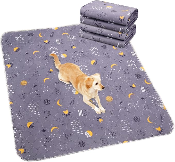 UPSKY Washable Pee Pads for Dogs 2 Pack 36"x41" Reusable Puppy Pads Waterproof Pet Training Pads, Non-Slip Dog Mats Fast Absorbent Whelping Pads for Playpen, Potty, Crate, Bed