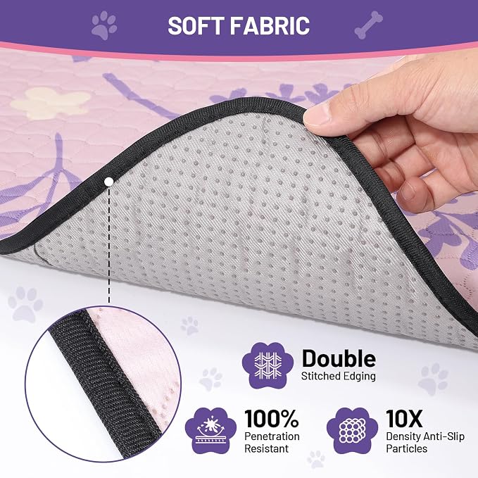 Washable Dog Pee Pads - Absorbent Reusable Puppy Training Pads, Waterproof Leak - Proof & Non - Slip for Crate Whelping Potty Training 72x72 (Pack of 1)