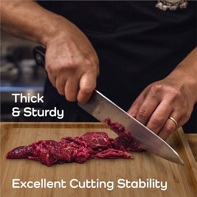 BambooMN Bulk Wholesale Premium Bamboo Grooved Cutting Board - 11" x 11" x .75" - 30 Piece