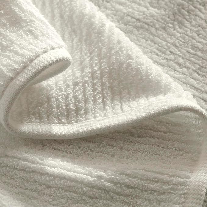 BOLL & BRANCH Turkish Ribbed Bath Towel - Cream - 100% Organic Turkish Cotton - Soft Absorbent Quick Dry Luxury Spa Bath Towel with Ribbed Texture - Durable Sustainable Comfort