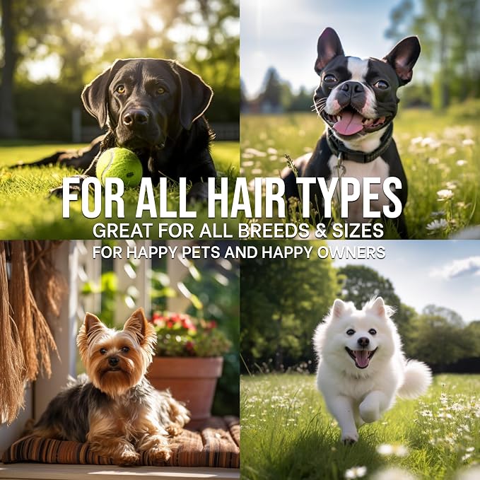 Pet Shampoo & Conditioner, Shed Free 2-in-1, Oatmeal and Honey, Organic, Hypoallergenic, Vegan, Natural Extract, for Healthy Skin & Coat, 32 Fl Oz, for Dry Itchy Skin, All Breeds, by Natural Wunderz