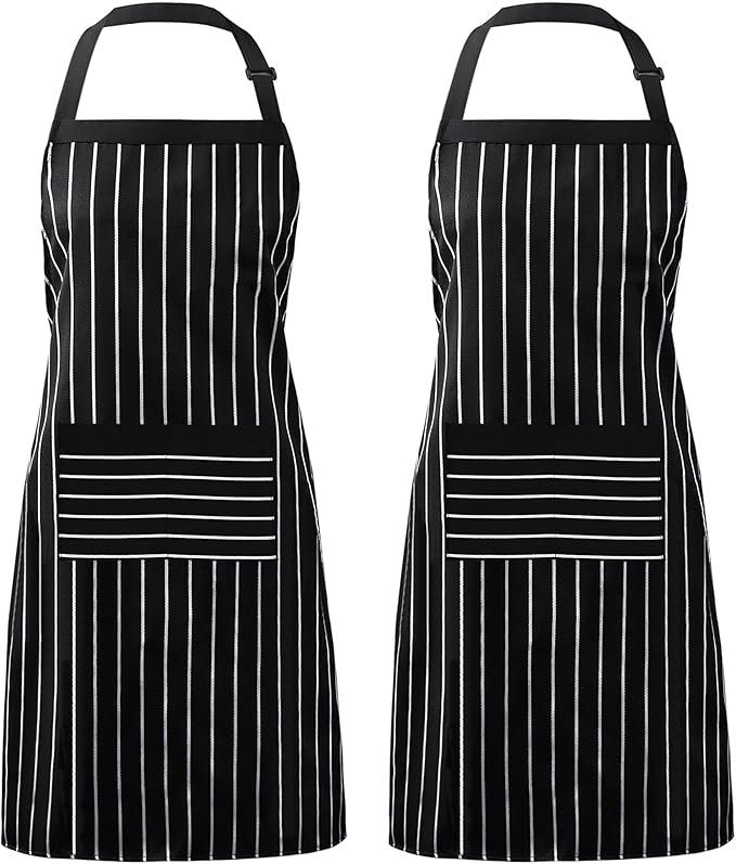 Syntus Apron for Men Women, Adjustable Cooking Kitchen Chef Aprons with 2 Pockets