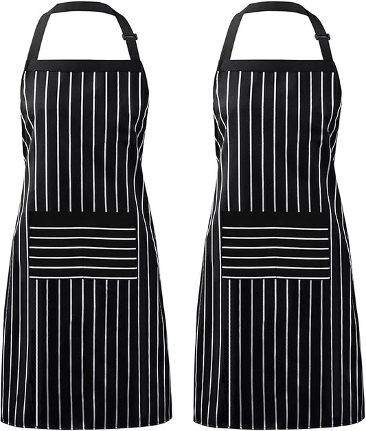 Syntus Apron for Men Women, Adjustable Cooking Kitchen Chef Aprons with 2 Pockets