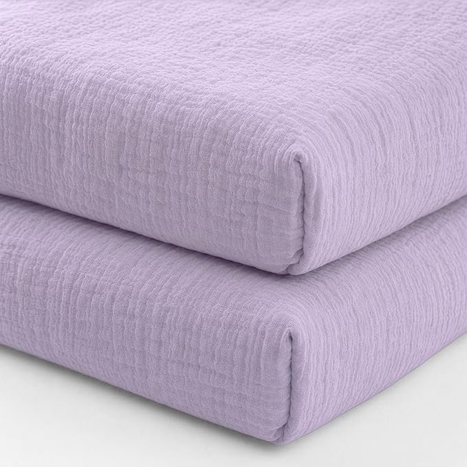 Newton Baby Deluxe Crib Sheet – Ultra-Soft Breathable Organic Cotton Fitted Crib Sheet | Thicker & Softer Design | Machine Washable Baby Bedding | Lavender