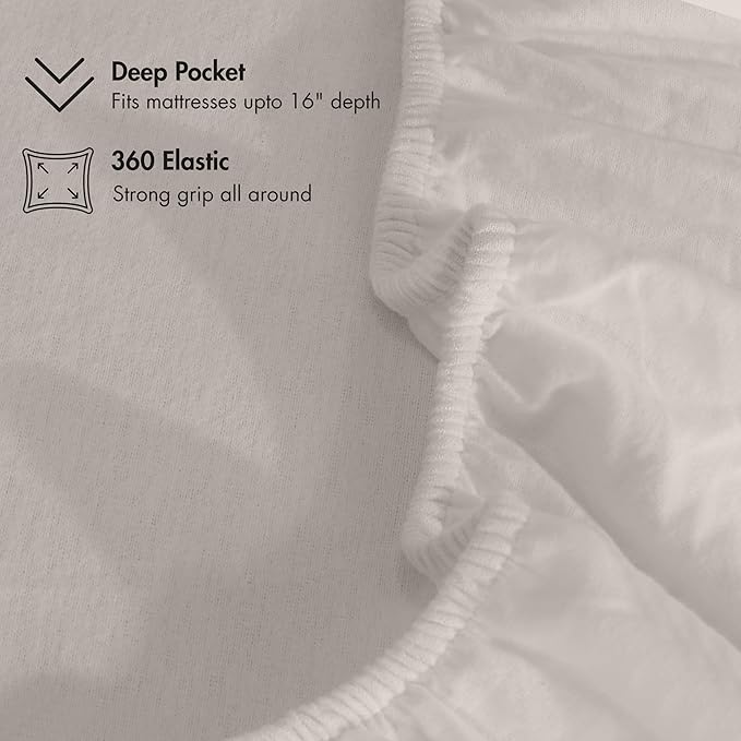 RUVANTI Flannel Sheets Full Size - GOTS Certified 100% Organic Cotton, 4 Piece Warm, Soft & Breathable Set, Deep Pocket Snug Fit, Double Brushed Cozy All Season Bedding, Natural