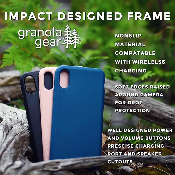 Eco by GranolaGear - Eco-Friendly Phone Case for iPhone XR - Biodegradable, Compostable, Plastic-Free, Made from Plants - Alpine Snow