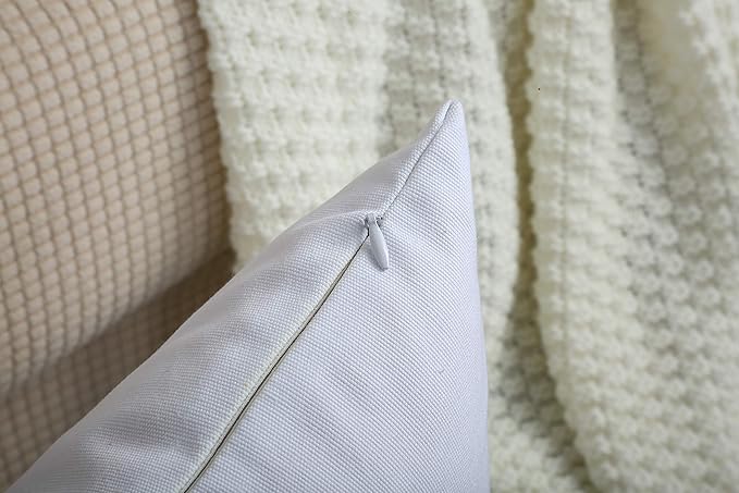 TangDepot Handmade Decorative Solid 100% Cotton Canvas Throw Pillow Covers /Pillow Shams, (16" x16" , White, 1 Count (Pack of 1)) | 100% cotton, same-color zip, machine wash & air dry. For living room, bedroom, office, car. 42 colors, 217 sizes. Cover ...