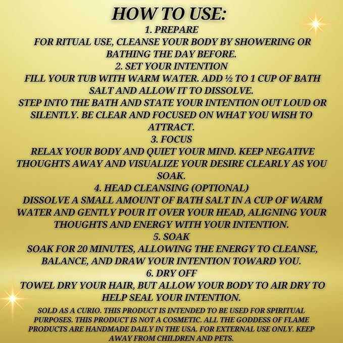 Aphrodite Bath Salts – 12 oz Dead Sea Salt Bath Soak for Love, Self Care, Spiritual Cleansing & Ritual Use