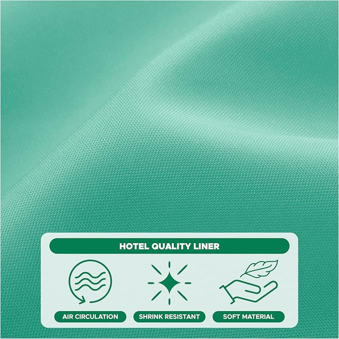 Biscaynebay Extra Long Fabric Shower Curtain Liners 72" Width by 84" Length, Teal Bathroom Curtains, Water Resistant Rust Resistant Grommets Top Weighted Bottom Machine Washable