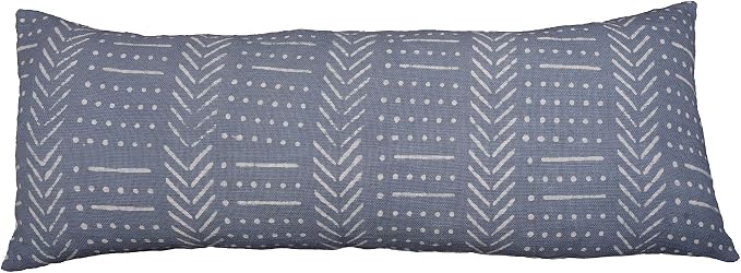 Trade Star Handloomed Pillow Cover 100% Cotton Pillow Cover Boho Pillow Cases Summer Farmhouse Rustic Home Decor Lumbar Back Rest Cushion Case Spring Decorative (Dark Grey Snow 14X36 INCHES)