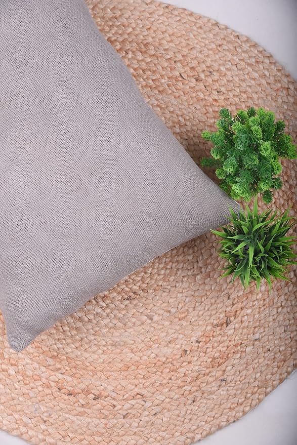 Trade Star Designer Lumbar Throw Cushion Case 100% Cotton Pillow Cover Handcrafted Cushion Cover Mudcloth Pillow Case Authentic Mudcloth Spring Fall Decor Modern (Grey Solid 14X36 INCHES)