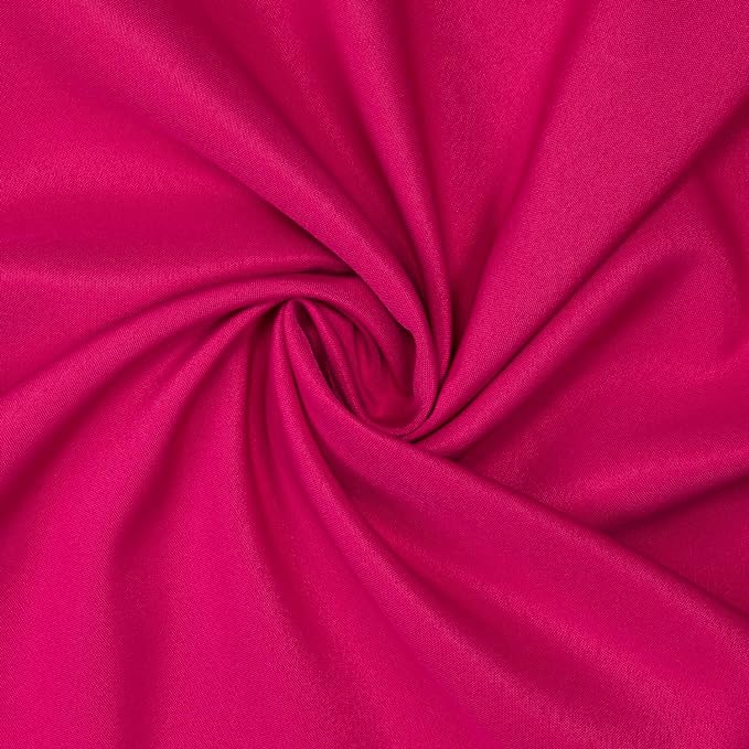 Gee Di Moda Cloth Napkins - 17 x 17 Inch Fuchsia Dinner Napkins - Set of 12 Soft & Absorbent Washable Fabric Cloth Table Napkins with Hemmed Edges for Hotel Restaurant, Holiday Parties & Wedding