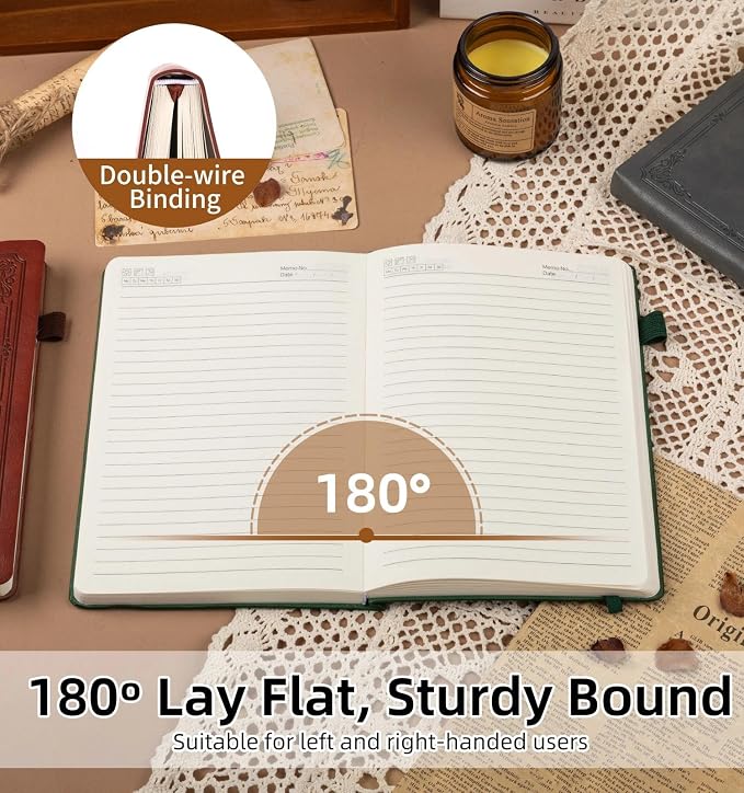 Lined Journal Notebook, A5 Leather Vintage Journals for Writing, 288 Pages College Ruled Notepad for Women Men, Vegan Leather Daily Notebook for Work, School, Travel, Note Taking(Celtic Star, Brown)