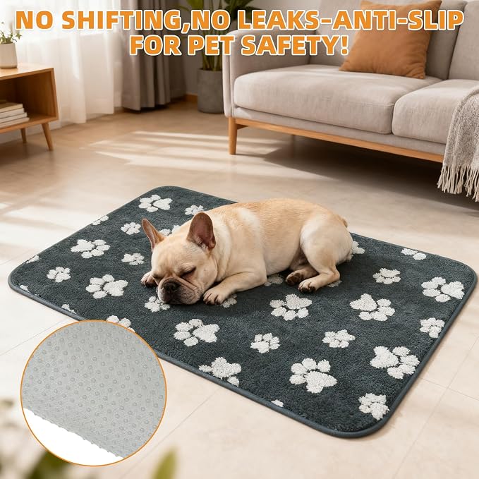 KOOLTAIL Washable & Waterproof Dog Whelping Pad for Small Dogs, Super Absorbent & Soft Warm Plush Puppy Pads Potty Training, Quick Dry Reusable Pet Mats for Whelping Box Supplies,Playpen,Crate,18"*24"