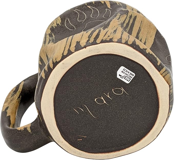 One (1) MARA STONEWARE COLLECTION - 20 Oz. Rock Art Coffee Cup Collectible Dinner Mug - Bear & Wolf Paws by Mara Stoneware