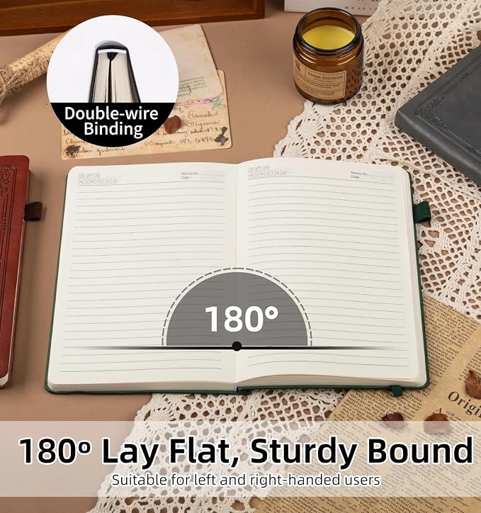 Lined Journal Notebook, A5 Leather Vintage Journals for Writing, 288 Pages College Ruled Notepad for Women Men, Vegan Leather Daily Notebook for Work, School, Travel, Note Taking(Celtic Star, Black)