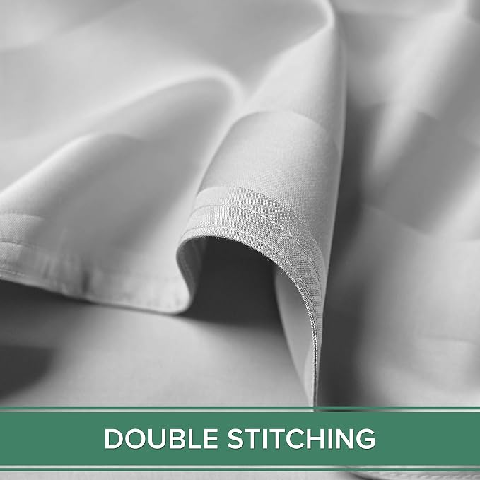 Pure Bamboo California King Sheets, Genuine 100% Organic Viscose Derived from Bamboo Bed Sheet Set, Soft & Cooling, Double Stitching, 2 Year Quality Promise (California King, Jacquard White)