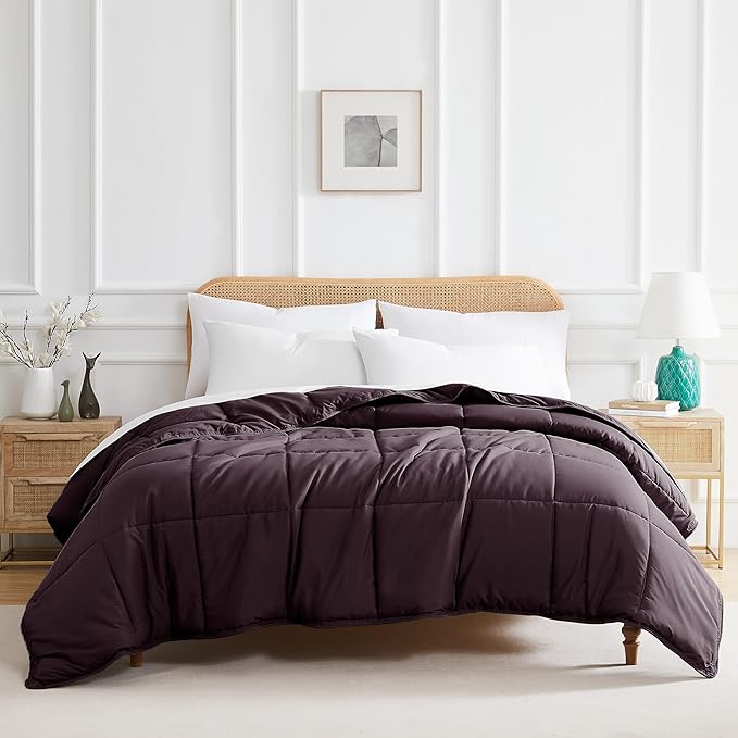 Southshore Fine Living, Inc. Comforter, Twin/XL Bedspread, Down-Alternative Purple Comforter for Twin Bed, Soft, Fluffy Comforters, Machine Washable, Pet Hair Resistant Bedding, Purple Comforters