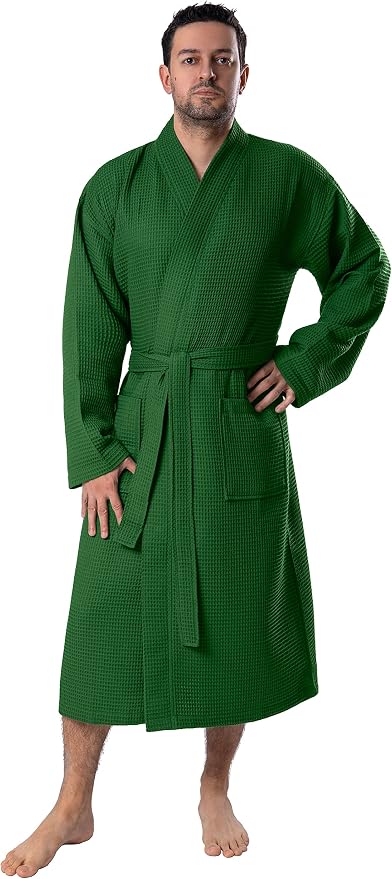 BAGNO MILANO Mens Robes, Waffle Robes For Men, Turkish Cotton Mens Bathrobes