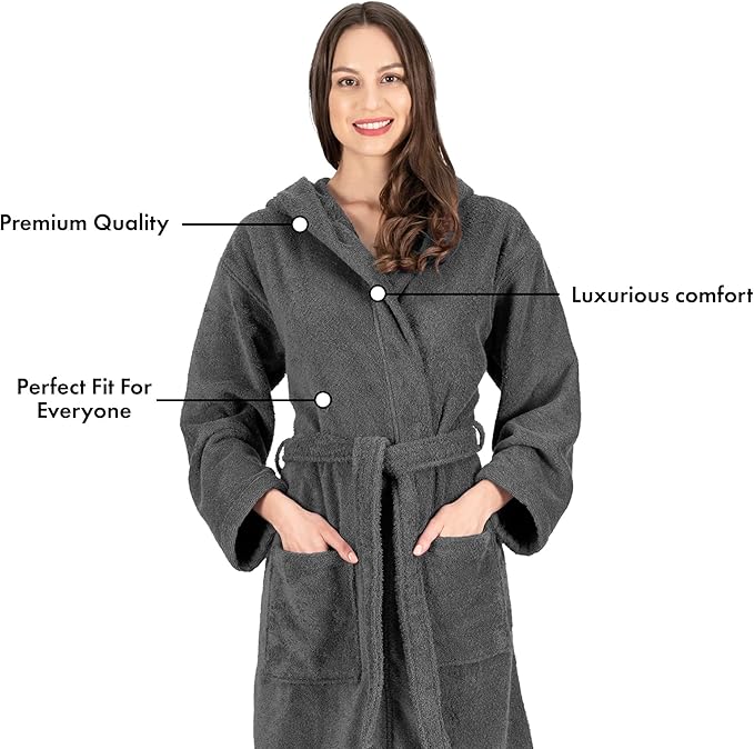 Nine West Women's Hooded Terry Bathrobe