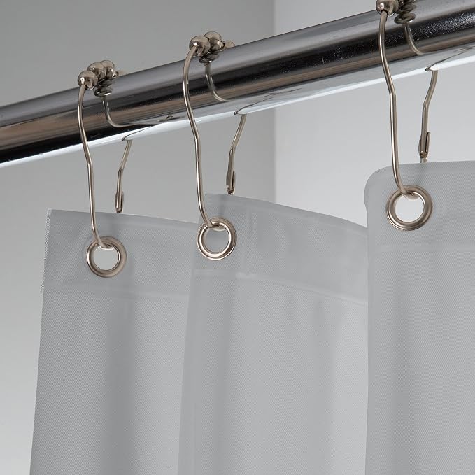 Bath Bliss 2 Pack PVC Heavy Weight Shower Curtain Liner | 4G | 70" x 72" |Rust Resistant Copper Grommets | Magnetic Hem |Grey