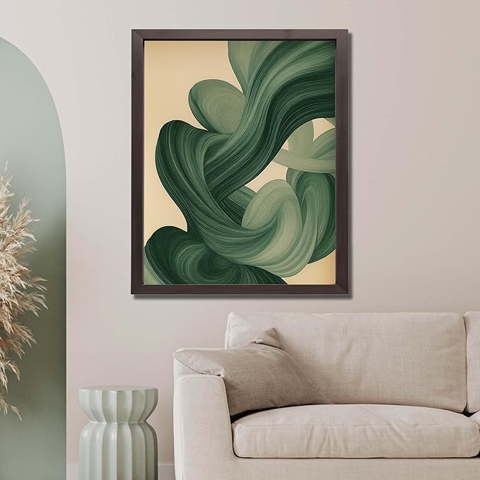 InkFlow Posters Fluid Brushstroke Poster - Modern Graphic Print - Trendy Wall Art for Living Room, Bedroom, Home - Calm Nature Decor - 8x10 Unframed Canvas Print