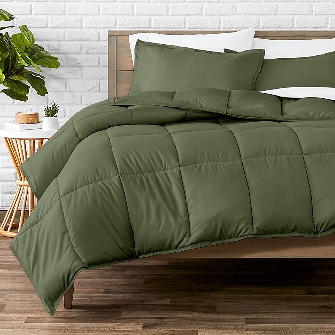 Bare Home Comforter Set - California King Size - Ultra-Soft - Goose Down Alternative - Premium 1800 Series - All Season Warmth (California King, Cypress)