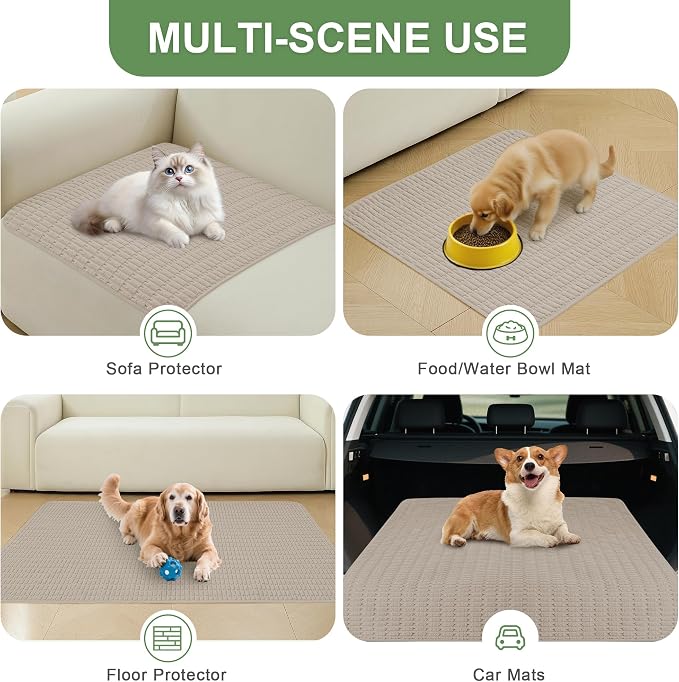 Washable Pee Pads for Dogs, Reusable Puppy Pads Dog Pads, Non-Slip Dog Pee Pads, Leakproof Pet Pee Pads Wee Wee Pads for Dogs. (Brown, 60"x60"(Pack of 1))