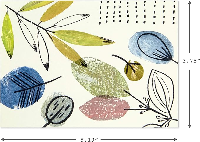 Hallmark Blank Cards Assortment, Nature Prints (48 Cards with Envelopes)