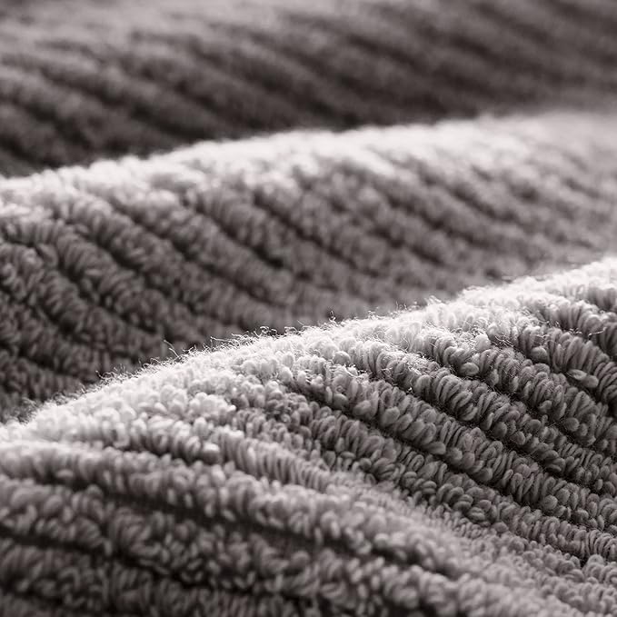 BOLL & BRANCH Turkish Ribbed Bath Towel - Stone - 100% Organic Turkish Cotton - Soft Absorbent Quick Dry Luxury Spa Bath Towel with Ribbed Texture - Durable Sustainable Comfort