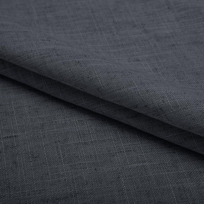 Pitalk Dark Grey Curtains 108 Inches Long Set of 2 Panels Grommet Unique Light Filtering Semi Sheer Office Curtains for Men Living Room Bedroom Charcoal Gray 52x108 Inch Length