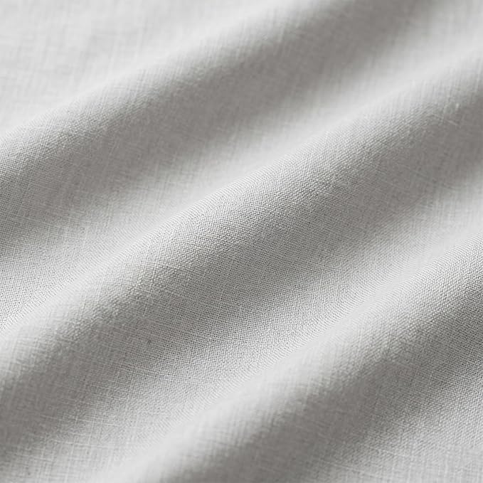 Solino Home Linen Tablecloth for Rectangle Tables 60 x 108 Inch - 100% Pure Linen Silver Cloud Table Cloth - Fete, Machine Washable Cloth Tablecloth