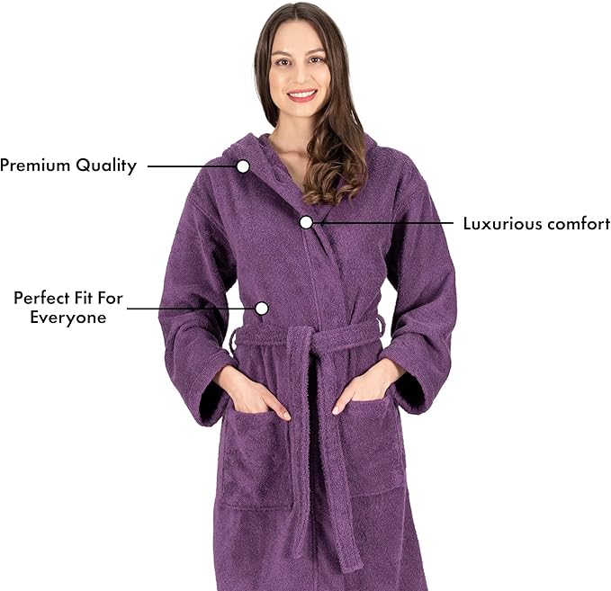 Nine West Women's Hooded Terry Bathrobe