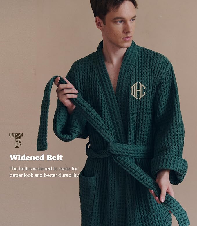 Luxury Organic Japanese Cotton Hotel & Spa Waffle Bathrobe for Men and Women (Hooded/Kimono)