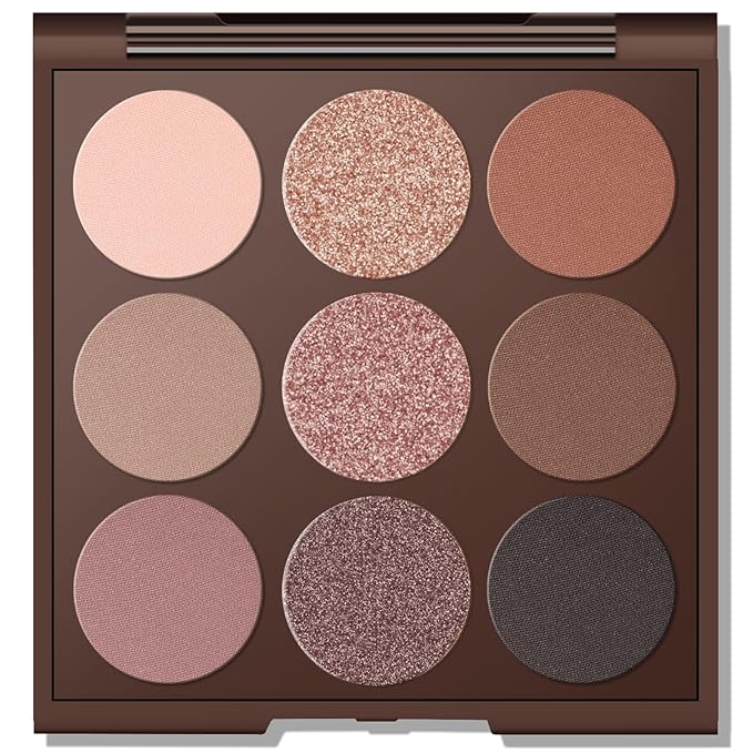 Neutral Eyeshadow Palette, Nude Eyeshadow Palette, Matte Eye Shadow Makeup Palette with Mirror, Long-Lasting Wear, Vegan, Cruelty-Free - 0.5oz (Charm Purple)