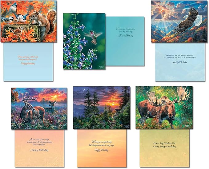 Leanin' Tree, Nature's Wonders, Greeting Cards Assortment Box, Assorted Cards with Envelopes, All Occasion, 20 Cards, 22 Envelopes