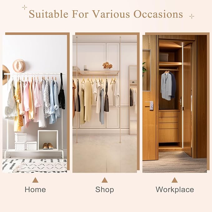 JupiterForce Wooden Clothes Hangers 50 Pack, Non-Slip Wood Hangers with 360° Swivel Hook & Shoulder Grooves, Coat Hanger for Suits, Coats, Shirts, Pants, Jackets and Dress(Natural)