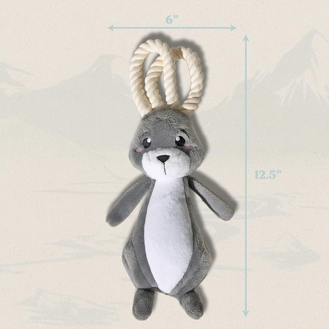 Dog Toys | Plush Arctic Hare Stuffed Animal for Large Dogs | Eco Friendly Jumbo Dog Toy