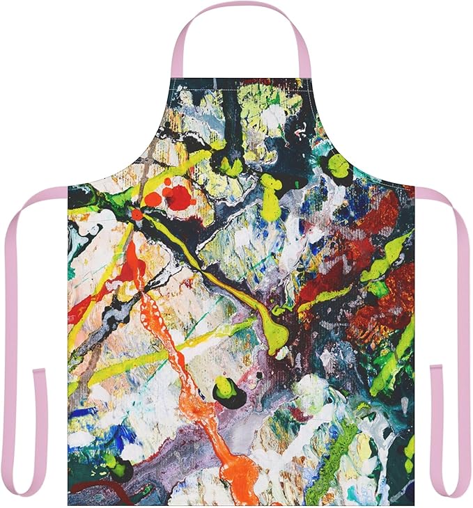 Colorful Graffetti Apron, 5-Color Straps (AOP)