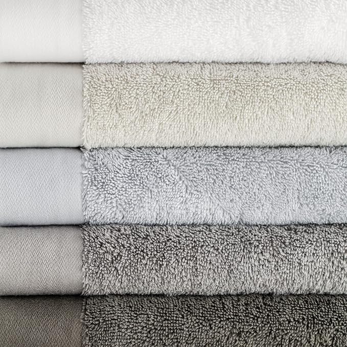 Blomus Riva Organic Terry Cloth Hand Towel - Magnet (Charcoal) - Set of 2-30x50cm / 12x20in